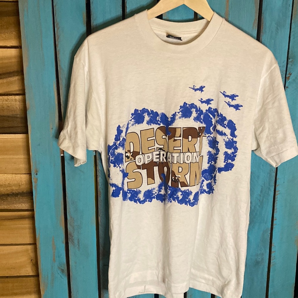 Vintage 90s Desert Storm Support Our Troops t shirt size M distressed made USA